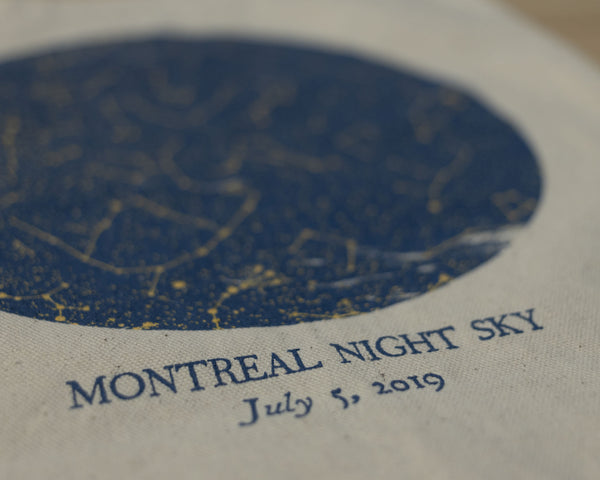 "Montreal Night Sky" Tote Bag