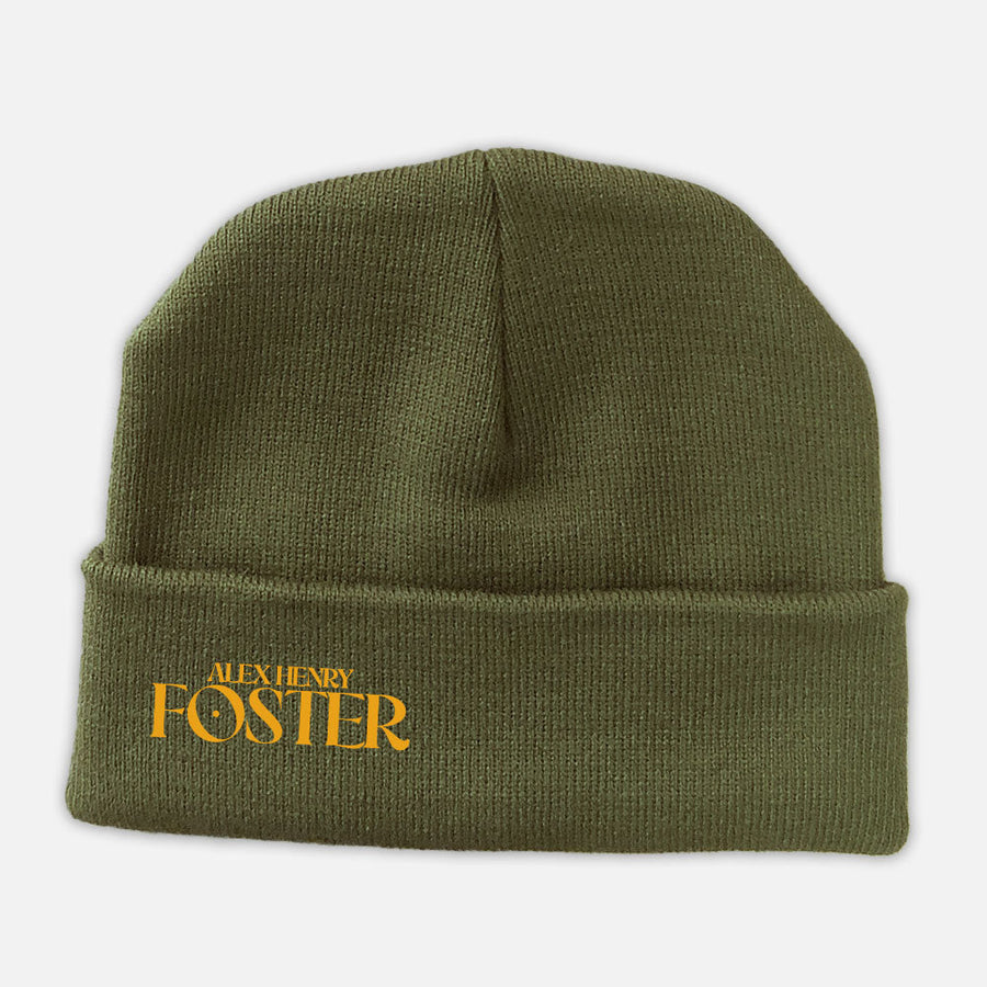 “Glowing Let Go” Knit Beanie (Olive Green)