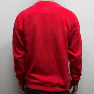 "Falling Into The Sun’s High View" Pullover Sweatshirt - Red